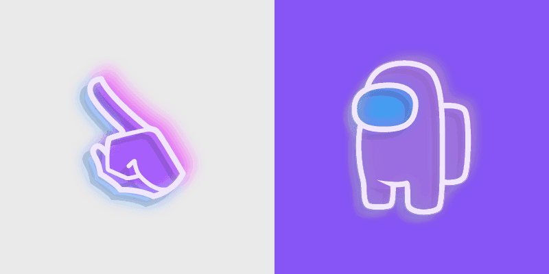 Among Us Custom Cursor Pack Neon Purple