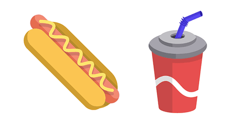 Hot Dog and Colacustom cursor pack