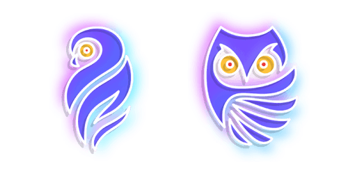 Neon Owlcustom cursor pack