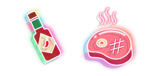 Neon Steak and Sausecustom cursor pack