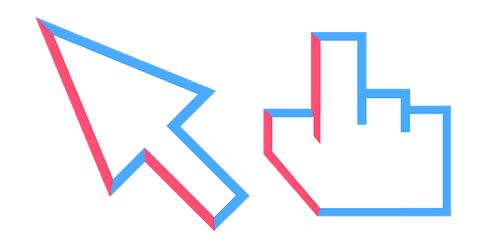 Red & Blue Strokecustom cursor pack
