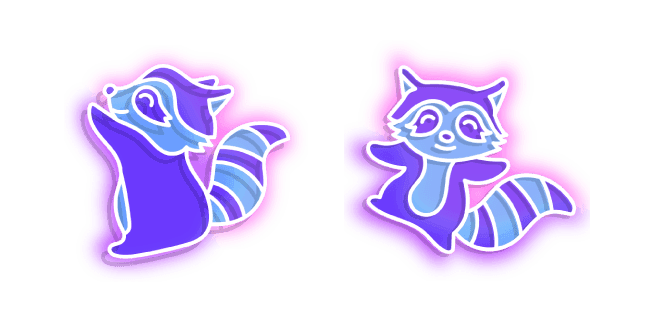 Neon Raccooncustom cursor pack