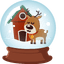 Reindeer Snow Globe pointer cursor