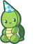 Custom Cute Birthday Turtle default cursor
