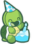 Custom Cute Birthday Turtle pointer cursor