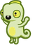 Cute Chameleon pointer cursor