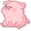 Adorable Cute Melancholic Pig default cursor