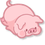 Adorable Cute Melancholic Pig pointer cursor