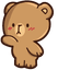 Cute Mocha Cursor with Pink Roses pointer cursor