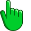 Green pointer cursor