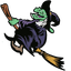 Witch on Broomstick default cursor
