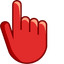 Red pointer cursor