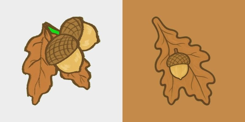 Acorn Oak Leaf Cursor