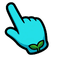 Among Us Cyan Sprout Cursor pointer cursor