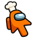 Among Us Orange Chef Cursor default cursor