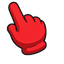Among Us Red Character in Duck Hat pointer cursor