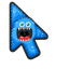 Blue Fluffy Monster Cursor default cursor