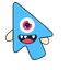 Blue Wing Blob Monster Cursor default cursor