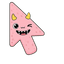 Blush Pink Wink Monster Cursor default cursor