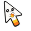 Candy Corn Ghost Cursor default cursor