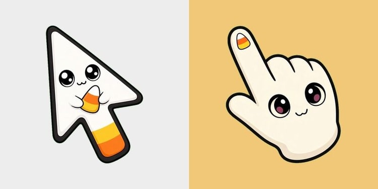 Candy Corn Ghost Cursor | Custom Cursors Planet