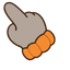 Cat Pumpkin Peek Cursor pointer cursor