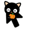 Chibi Black Cat Pumpkin Cursor default cursor