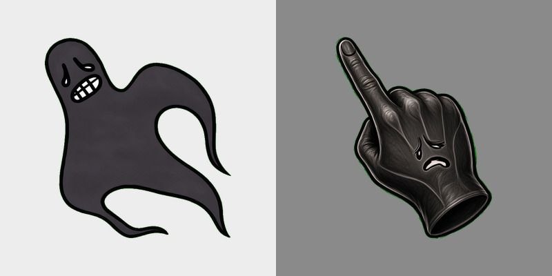 Clumsy Sketch Bat Cursor