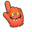 Coral Wink Tuft Monster Cursor pointer cursor