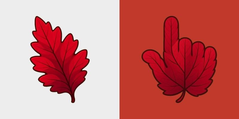 Crimson Oak Leaf Cursor