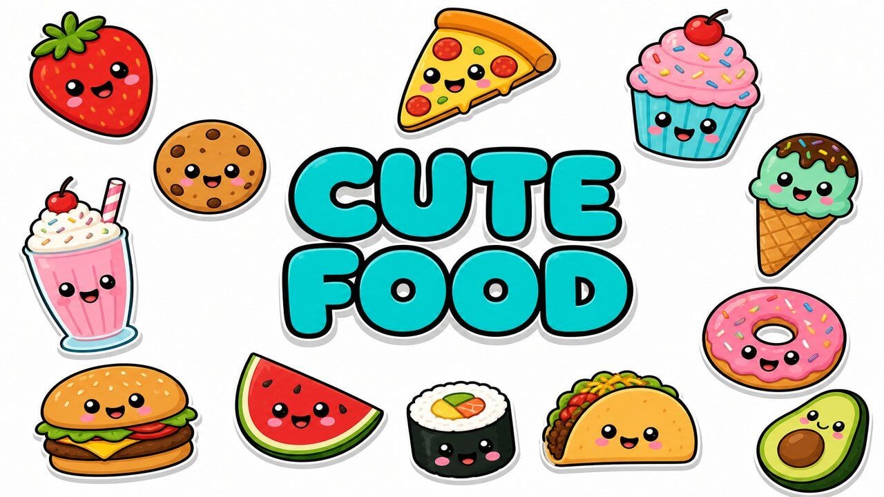 Cute Food custom cursor collection preview
