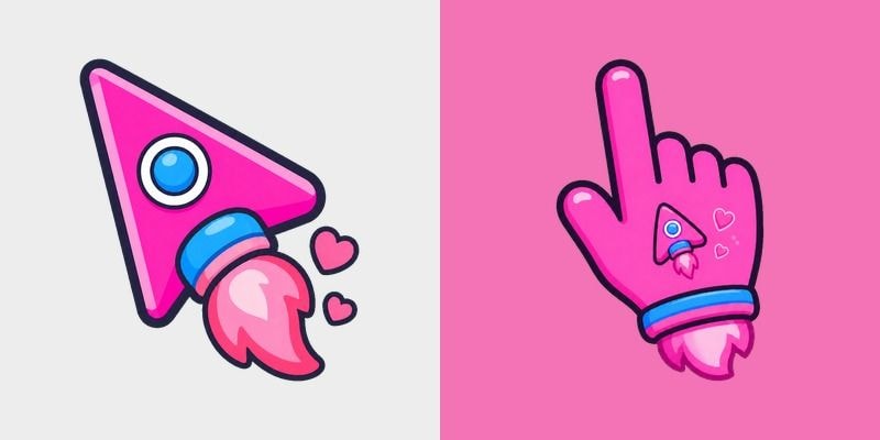 Cute Pink Rocket