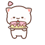 Cute White Cat Cake default cursor