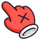 Cute X Hand Red Pointer default cursor