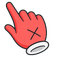 Cute X Hand Red Pointer pointer cursor