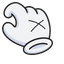 Cute X Hand White Grab pointer cursor