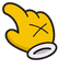 Cute X Hand Yellow Grab default cursor