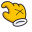 Cute X Hand Yellow Grab pointer cursor