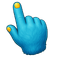 Cyan Gold Ruff Monster Cursor pointer cursor