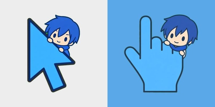KAITO Peek Blue Cursor | Custom Cursors Planet