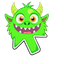 Lime Fang Horn Monster Cursor default cursor