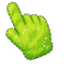 Lime Fluffy Monster Cursor pointer cursor