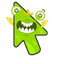 Lime Stalk Eye Monster Cursor default cursor