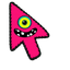 Magenta Cyclops Monster Cursor default cursor