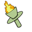 Mechanical Flame Torch Cursor default cursor