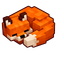 Minecraft Sitting Sleeping Baby Fox pointer cursor