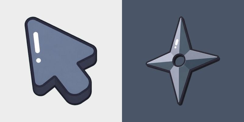 Minimal Ninja Throwing Star cursor preview