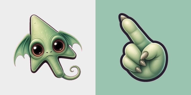 Mint Baby Dragon Cursor