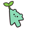 Mint Sprout Blob Cursor default cursor