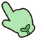 Mint Sprout Blob Cursor pointer cursor